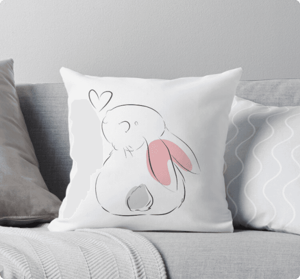 Bunny Throw Pillow