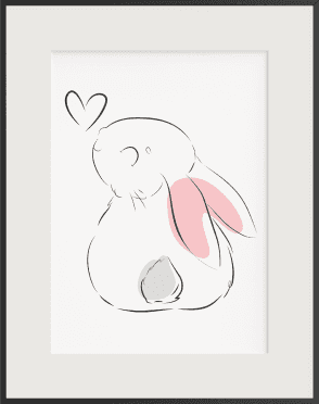 Elegant Bunny Poster